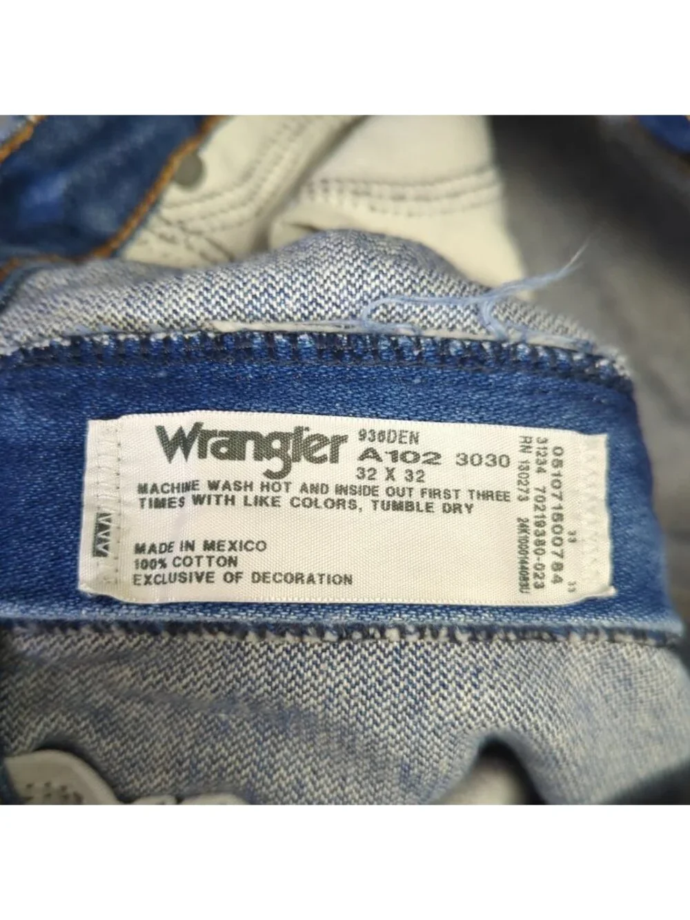 Wrangler Jeans Men's 32x32 Fits 30x30 Blue 936DEN Cowboy Cut Slim Fit Western